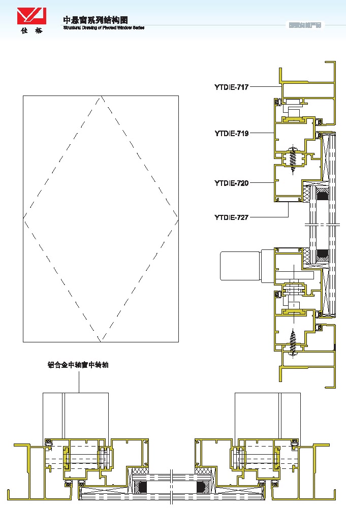 中懸窗系列結(jié)構(gòu)圖